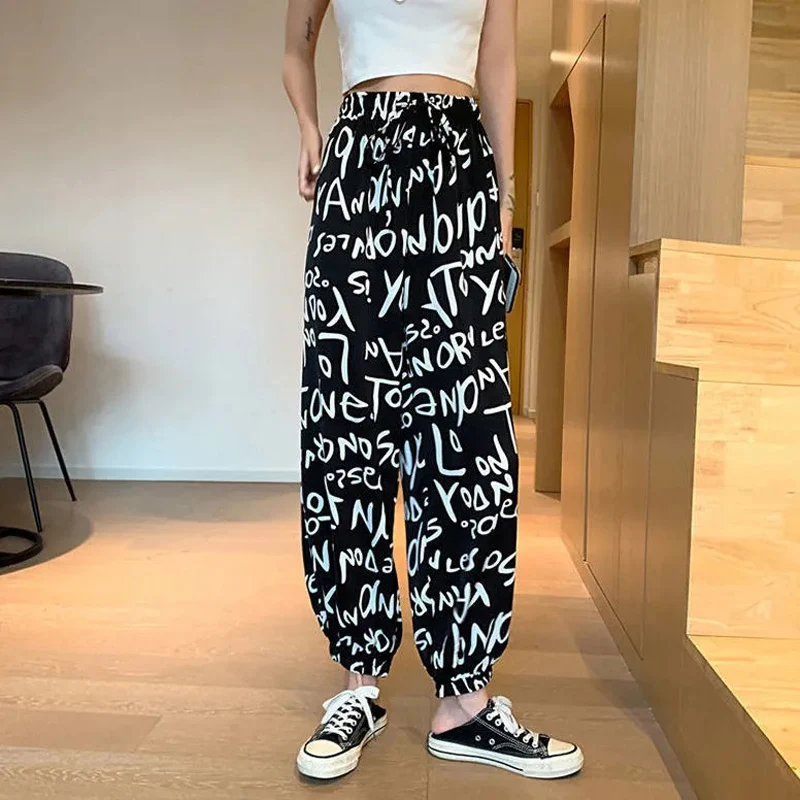 Women Ankle Length Loose High Waist Harem Pants 2021 Casual Drawstring Trousers Female Fashion Print Jogger Plus Size Trouser
Women Ankle Length Loose High Waist Harem Pants 2021 Casual Drawstring Trousers Female Fashion Print Jogger Plus Size Trouser