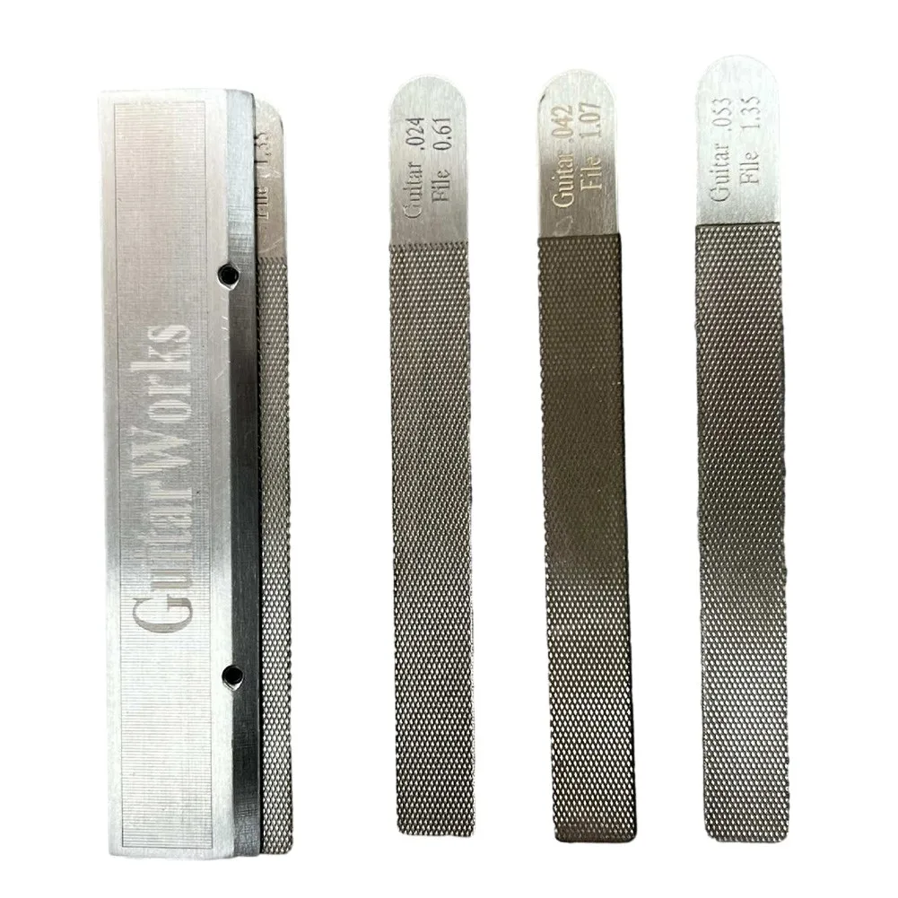 4PCS/Set Guitar Nut Files Fret Crowning Slot Filing Luthier Repair Tool Kit 024-061/032-0.81/053-1.35 Guitar Files Polished Tool
4PCS/Set Guitar Nut Files Fret Crowning Slot Filing Luthier Repair Tool Kit 024-061/032-0.81/053-1.35 Guitar Files Polished Tool
