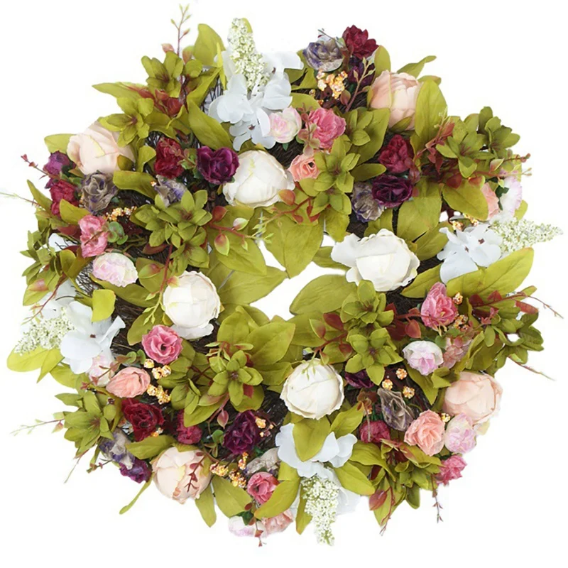 Artificial Rose Flower Wreath For Front Door Wall Window Wedding Party Farmhouse Home Decoration
Artificial Rose Flower Wreath For Front Door Wall Window Wedding Party Farmhouse Home Decoration