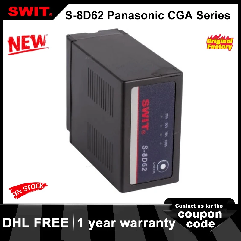 

SWIT S-8D62 for Panasonic CGA Series DV Camcorder Battery Pack