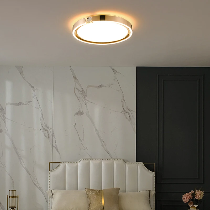 Nordic Bedroom Ceiling Lamp LED Circular Lighting Lighting Master Bedroom Study Modern Crystal Simple Golden Indoor Chandelier
Nordic Bedroom Ceiling Lamp LED Circular Lighting Lighting Master Bedroom Study Modern Crystal Simple Golden Indoor Chandelier