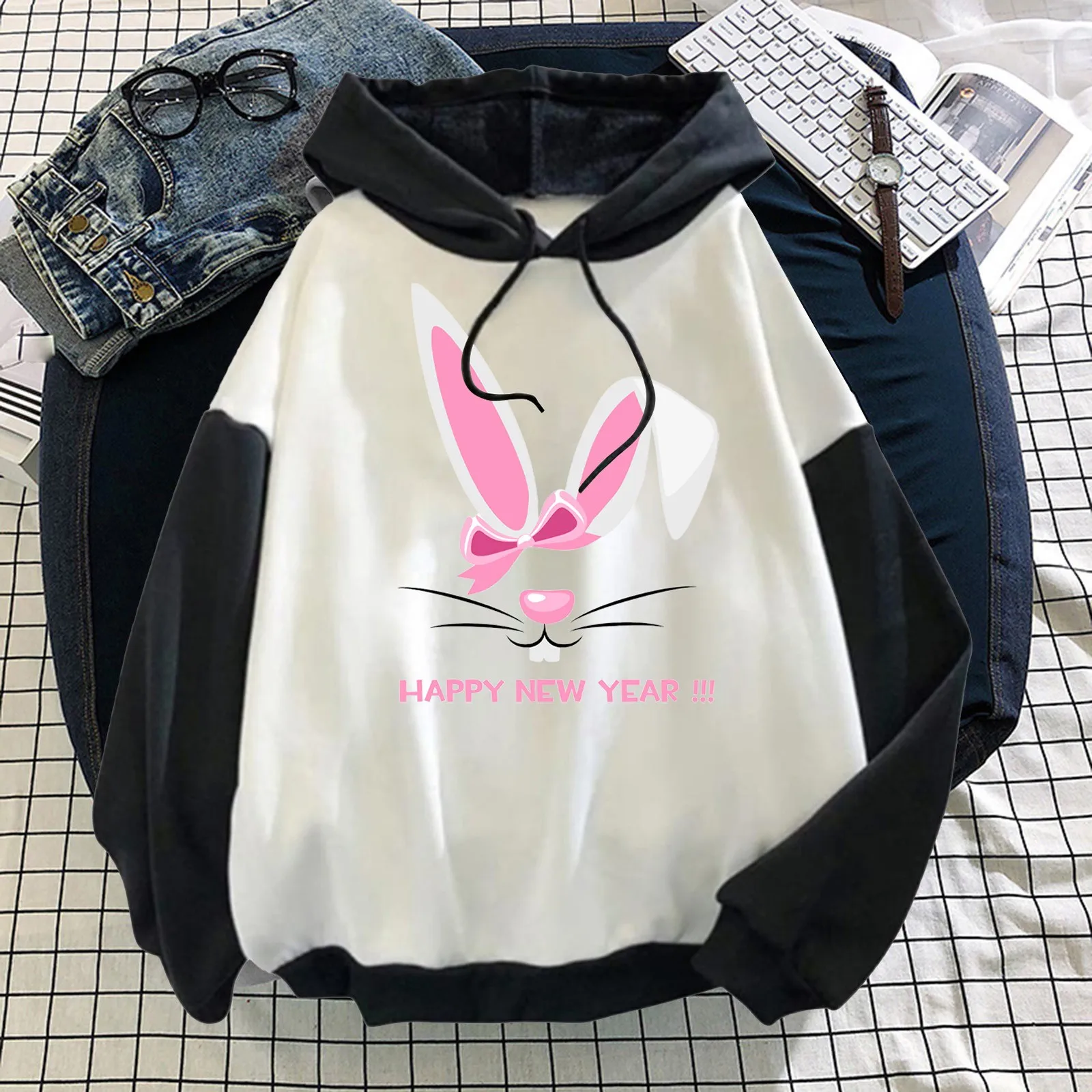 Women Sweatshirt Rabbit Print Casual Long Sleeve Drawstring Hoodie Color Block Tops Pullover Zip up Women
Women Sweatshirt Rabbit Print Casual Long Sleeve Drawstring Hoodie Color Block Tops Pullover Zip up Women