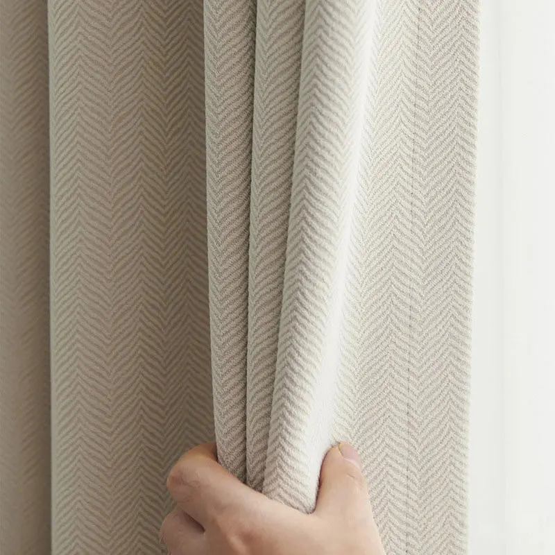 Chenille Jacquard Blackout Curtains for Living Room Japan Style Fishbone Pattern Bedroom Drapes One Panels 2022-1
Chenille Jacquard Blackout Curtains for Living Room Japan Style Fishbone Pattern Bedroom Drapes One Panels 2022-1