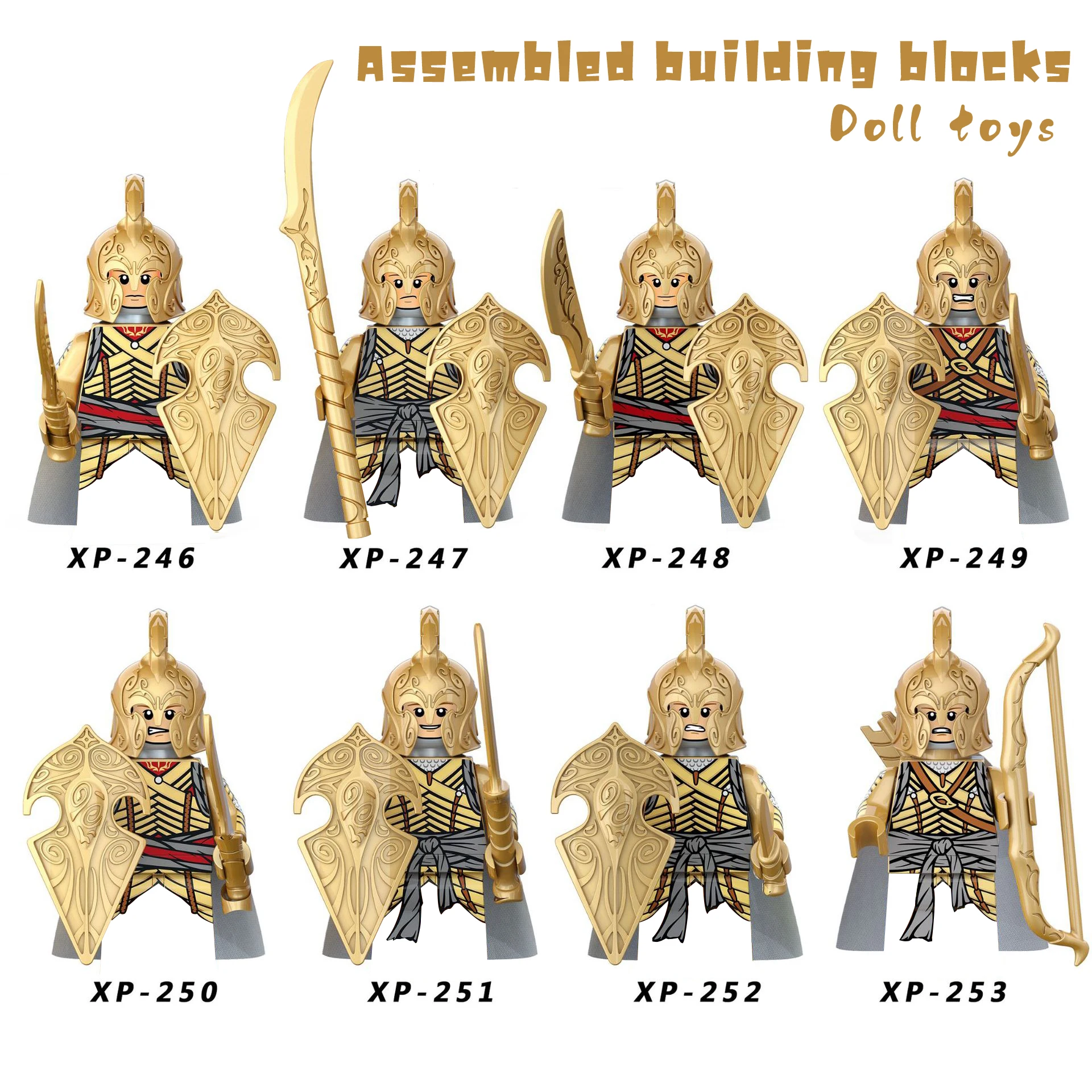 8pcs/set Lord of Elf Guards Army Bow and Arrow Soldiers Assembled Mini Building Block Figures The Rings Toys for Children Gifts
8pcs/set Lord of Elf Guards Army Bow and Arrow Soldiers Assembled Mini Building Block Figures The Rings Toys for Children Gifts