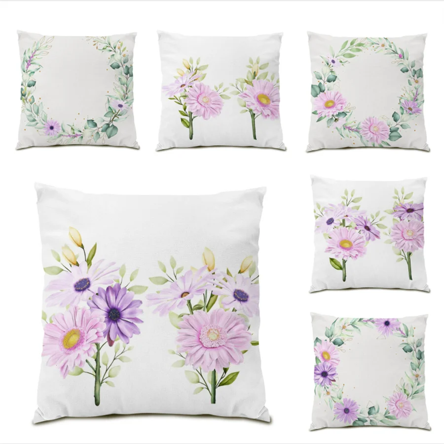 Pillow Cover Decorative Cushion Covers Flower Polyester Linen Fashion Home Velvet Fabric Pillowcase Living Room Decoration E0726 
Pillow Cover Decorative Cushion Covers Flower Polyester Linen Fashion Home Velvet Fabric Pillowcase Living Room Decoration E0726