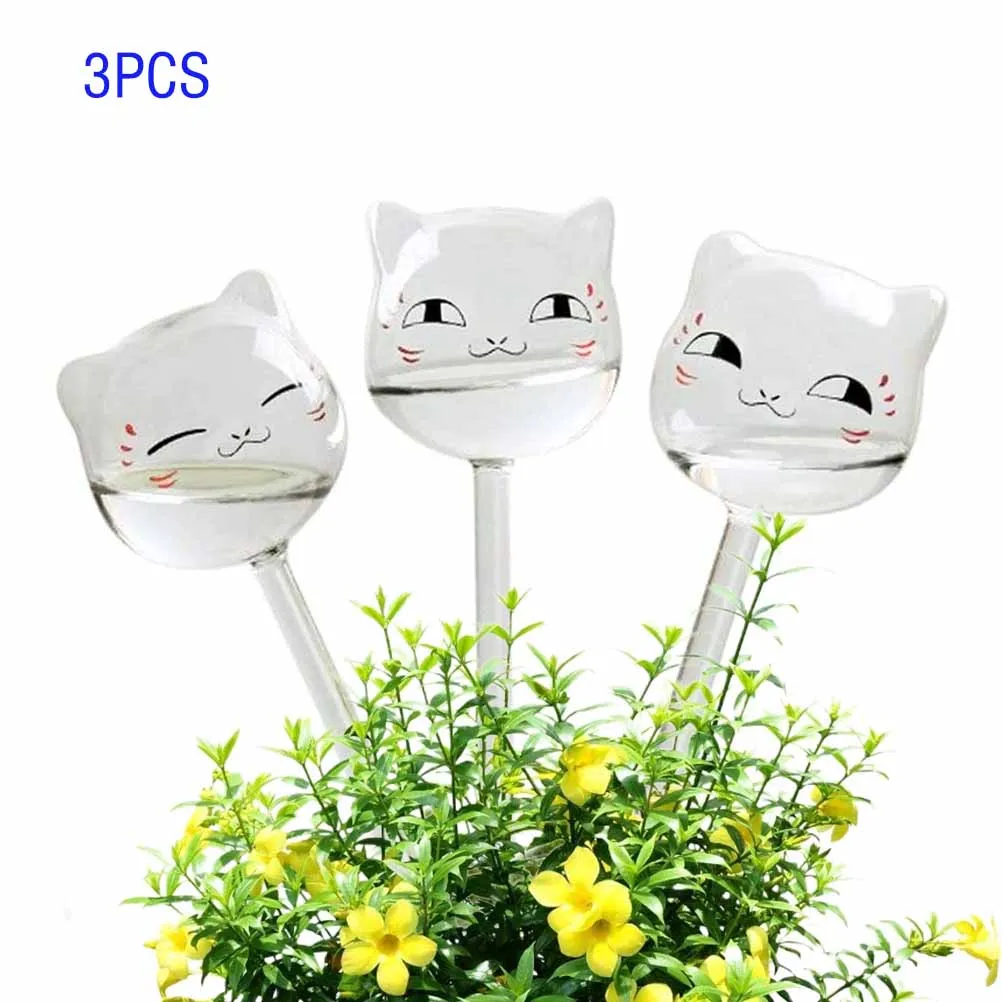 3 PCS Design Glass Plant Cat Squinting Shape Water Feeder Automatic Self Watering Waterer Irrigation Device
3 PCS Design Glass Plant Cat Squinting Shape Water Feeder Automatic Self Watering Waterer Irrigation Device