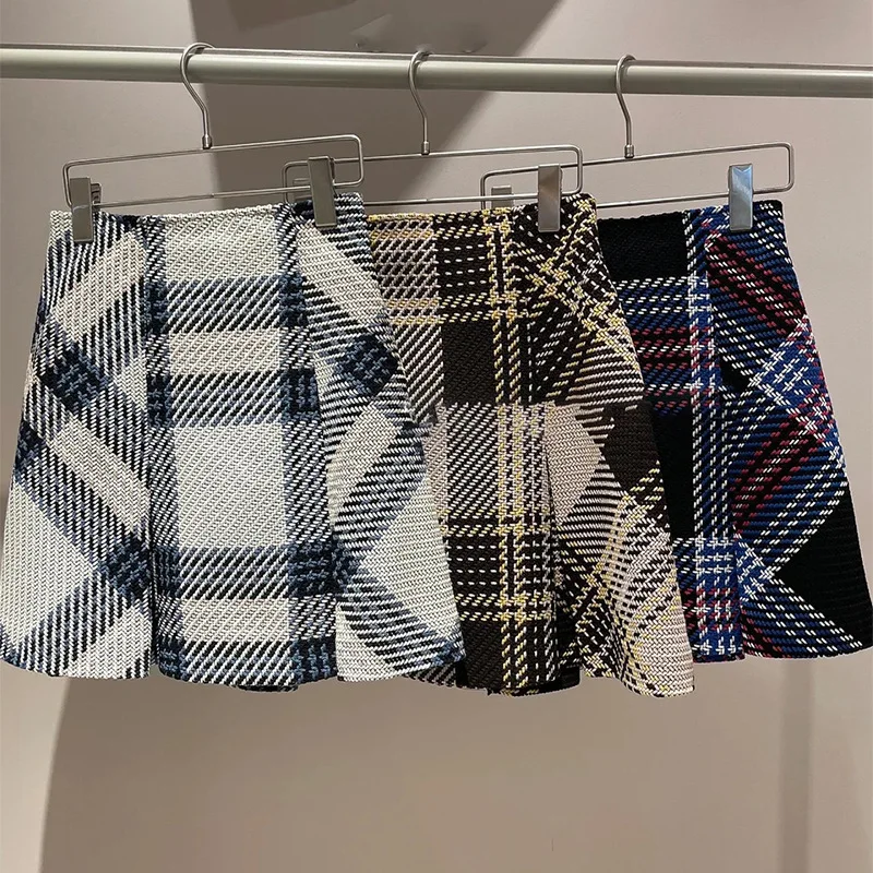 High Waist Plaid Mini Skirt Slim Contrast Color Kawaii Autumn Winter Jupe Harajuku Skirts for Women Faldas Mujer Moda 2022
High Waist Plaid Mini Skirt Slim Contrast Color Kawaii Autumn Winter Jupe Harajuku Skirts for Women Faldas Mujer Moda 2022