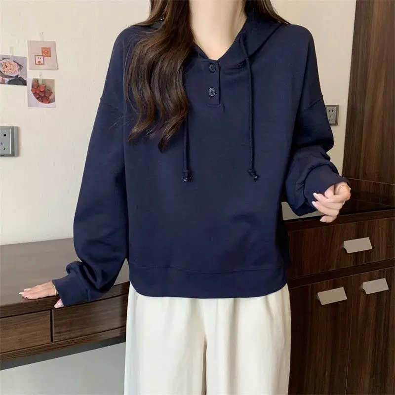 Yasuk Autumn Winter Fashion Casual Polo Lapel Pullover Women's Loose Tees Hoodies Simple Preppy Style School Student Sporty
Yasuk Autumn Winter Fashion Casual Polo Lapel Pullover Women's Loose Tees Hoodies Simple Preppy Style School Student Sporty