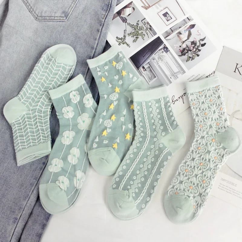 10 Pairs Gyaru Cotton Socks With Print Breathable Long Embroidered Funny Transparent Korean Style Summer Middle Tube Cute Woman
10 Pairs Gyaru Cotton Socks With Print Breathable Long Embroidered Funny Transparent Korean Style Summer Middle Tube Cute Woman