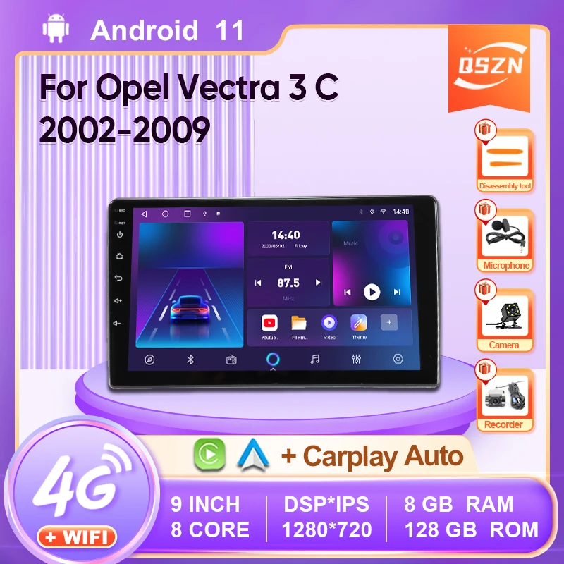 9" Andriod 12.0 Car Radio For Opel Vectra 3 C 2002-2009 Multimedia Video Player Navigation GPS Carplay Split Screen 4G 8+128G
9" Andriod 12.0 Car Radio For Opel Vectra 3 C 2002-2009 Multimedia Video Player Navigation GPS Carplay Split Screen 4G 8+128G