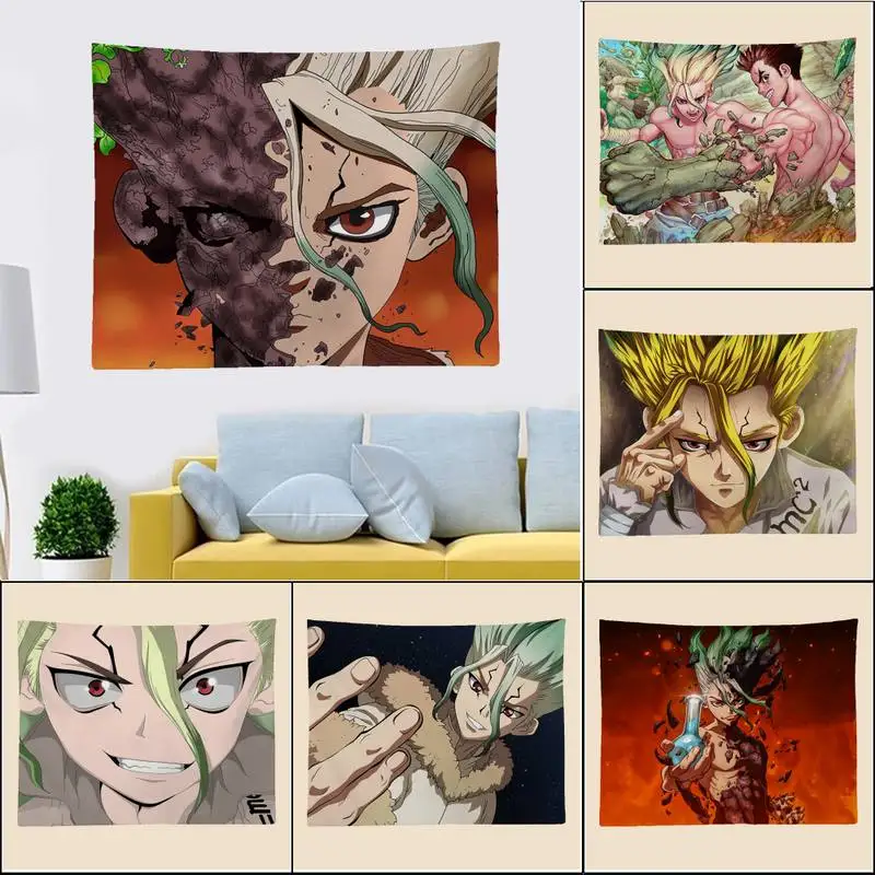 Dr.STONE аниме гобелен Художественная печать дешевые хиппи настенные богемные гобелены
Dr.STONE аниме гобелен Художественная печать дешевые хиппи настенные богемные гобелены