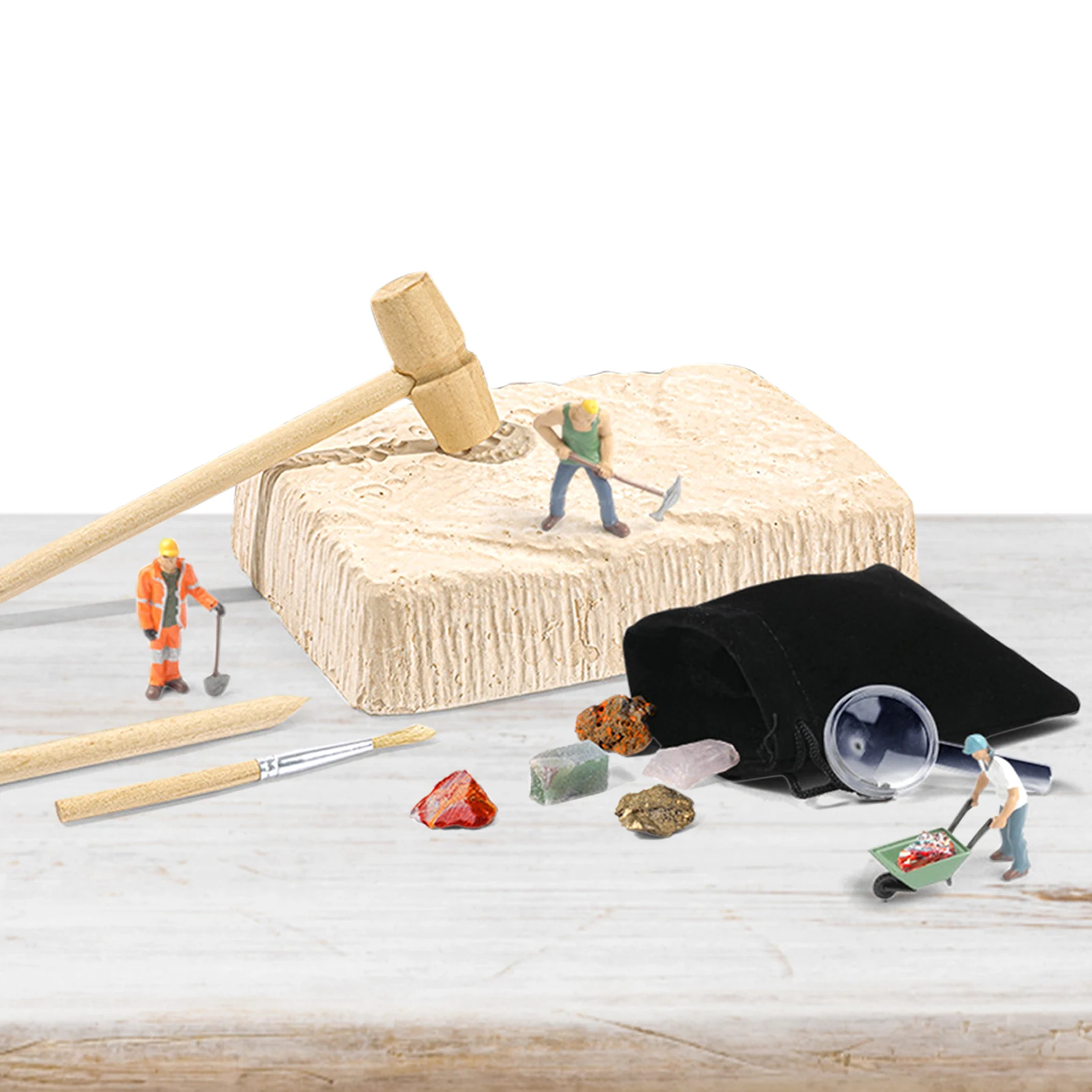 Gemstone Dig Kit Crystal Digging Kit Mineral Excavation Toys With Mining Tools Convenient To Play Educational Toys Science Kit 
Gemstone Dig Kit Crystal Digging Kit Mineral Excavation Toys With Mining Tools Convenient To Play Educational Toys Science Kit