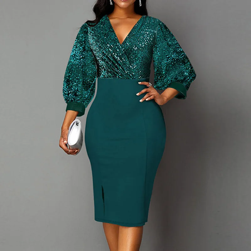 Женское однотонное облегающее платье с V-образным вырезом и высокой талией, весеннее винтажное платье-трапеция с разрезом и длинным рукавом...
Женское однотонное облегающее платье с V-образным вырезом и высокой талией, весеннее винтажное платье-трапеция с разрезом и длинным рукавом...