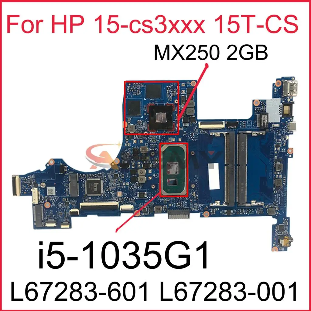 L67283-601 L67283-001 For HP 15-cs3xxx 15T-CS 15-CS 15-cs3209nia TPN-Q208 laptop Motherboard DAG7BLMB8D0 i5-1035G1 MX250 2GB
L67283-601 L67283-001 For HP 15-cs3xxx 15T-CS 15-CS 15-cs3209nia TPN-Q208 laptop Motherboard DAG7BLMB8D0 i5-1035G1 MX250 2GB