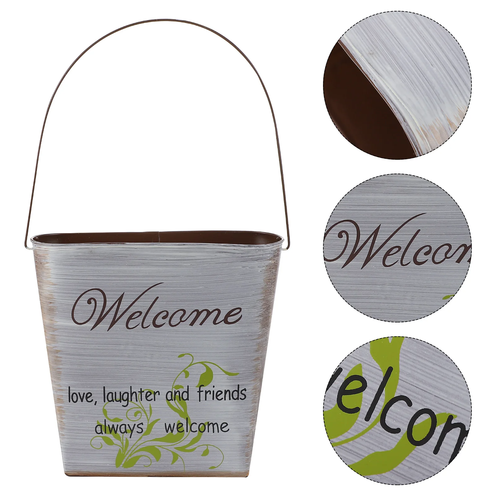 Hanging Planter Flower Holder Bucket Wall Iron Planters Metal Rustic Pots Vase Basket Galvanized Pot Balcony Fence Flowers Patio
Hanging Planter Flower Holder Bucket Wall Iron Planters Metal Rustic Pots Vase Basket Galvanized Pot Balcony Fence Flowers Patio