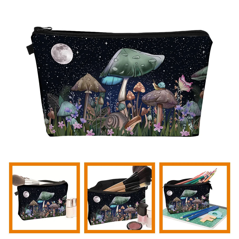 Travel Makeup Pouch Cosmetics Toiletry Bag Women Zipper Pouches Mushroom Print Bags
Travel Makeup Pouch Cosmetics Toiletry Bag Women Zipper Pouches Mushroom Print Bags