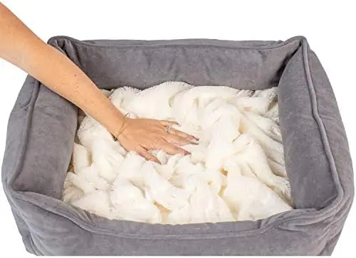 Cuddler Dog Bed & Cat Bed | Anti-Anxiety Dog Bed for Small Dogs, Cats | Loose Blanket Promotes Burrowing (Dogs) & Kneadi
Cuddler Dog Bed & Cat Bed | Anti-Anxiety Dog Bed for Small Dogs, Cats | Loose Blanket Promotes Burrowing (Dogs) & Kneadi