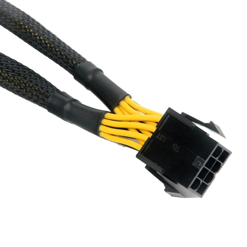 Удлинительный кабель питания ЦП 18AWG 8(Pin) 8P разъем «мама»-двойной 8Pin(4 + 4) «папа» 
Удлинительный кабель питания ЦП 18AWG 8(Pin) 8P разъем «мама»-двойной 8Pin(4 + 4) «папа»