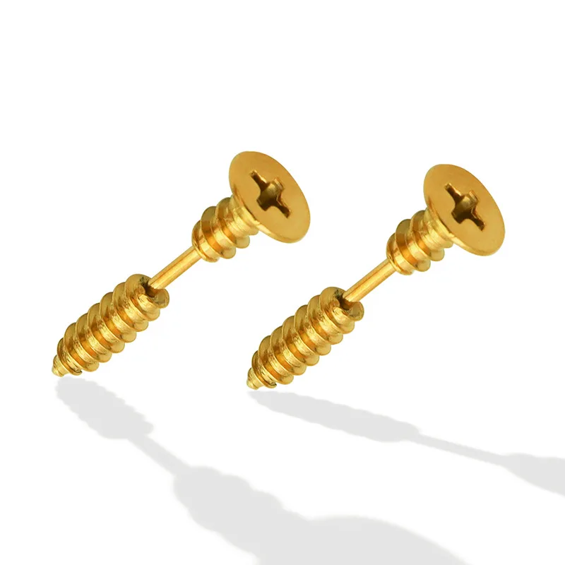 New 2022 Trendy Japanese Korean Fashion Hip Hop Creative Screw Earrings for Men Women Vintage Stainless Steel Vacation Jewelry
New 2022 Trendy Japanese Korean Fashion Hip Hop Creative Screw Earrings for Men Women Vintage Stainless Steel Vacation Jewelry