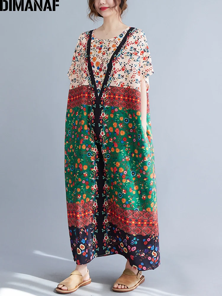 DIMANAF Women Summer Dress Bohemian Floral Print Oversize Loose Casual Clothing Elegant Lady Long Dress Sundress 2022 Fashion
DIMANAF Women Summer Dress Bohemian Floral Print Oversize Loose Casual Clothing Elegant Lady Long Dress Sundress 2022 Fashion