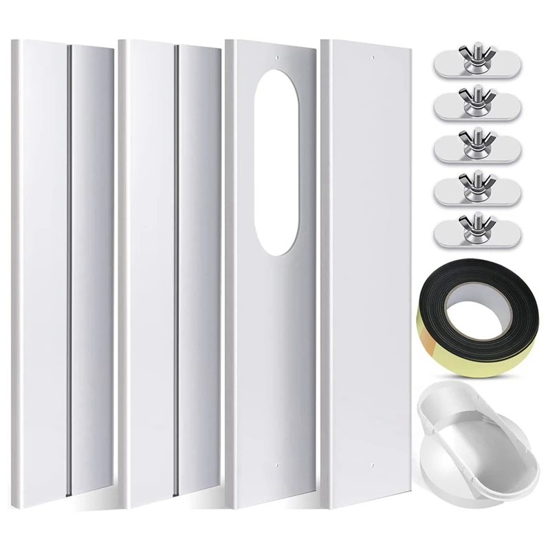 Universal Window Seal Kit for Portable Air Conditioner of Exhaust Hose 5.1 Inch Diameter with Coupler Adjustable AC Vent
Universal Window Seal Kit for Portable Air Conditioner of Exhaust Hose 5.1 Inch Diameter with Coupler Adjustable AC Vent