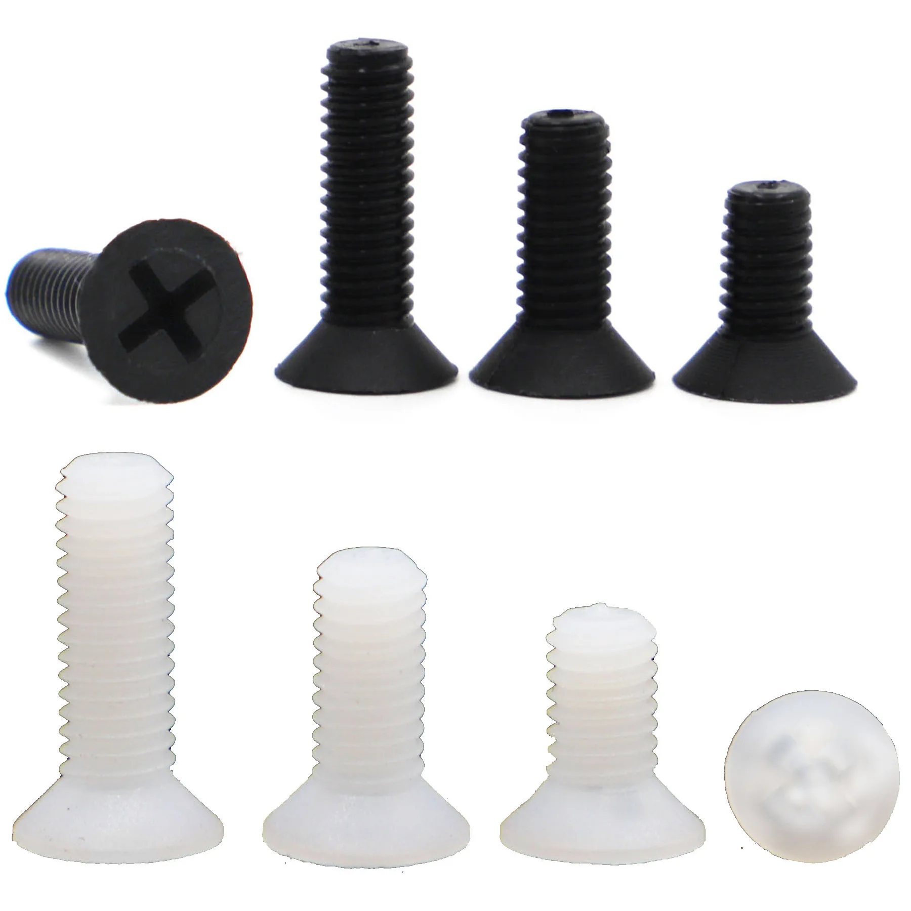 10/20/50pcs M2 M2.5 M3 M4 M5 M6 M8 Metric Threaded Black White Nylon Plastic Phillips Flat Countersunk Head Cross Screw Bolt
10/20/50pcs M2 M2.5 M3 M4 M5 M6 M8 Metric Threaded Black White Nylon Plastic Phillips Flat Countersunk Head Cross Screw Bolt