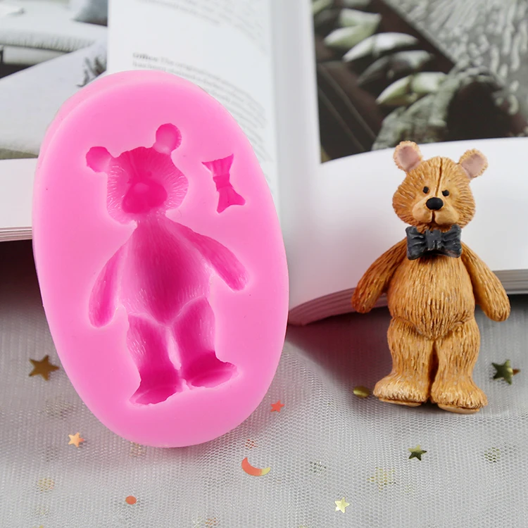Cartoon bow bear silicone mold DIY baking chocolate cake decoration sugar silicone mold P1477
Cartoon bow bear silicone mold DIY baking chocolate cake decoration sugar silicone mold P1477