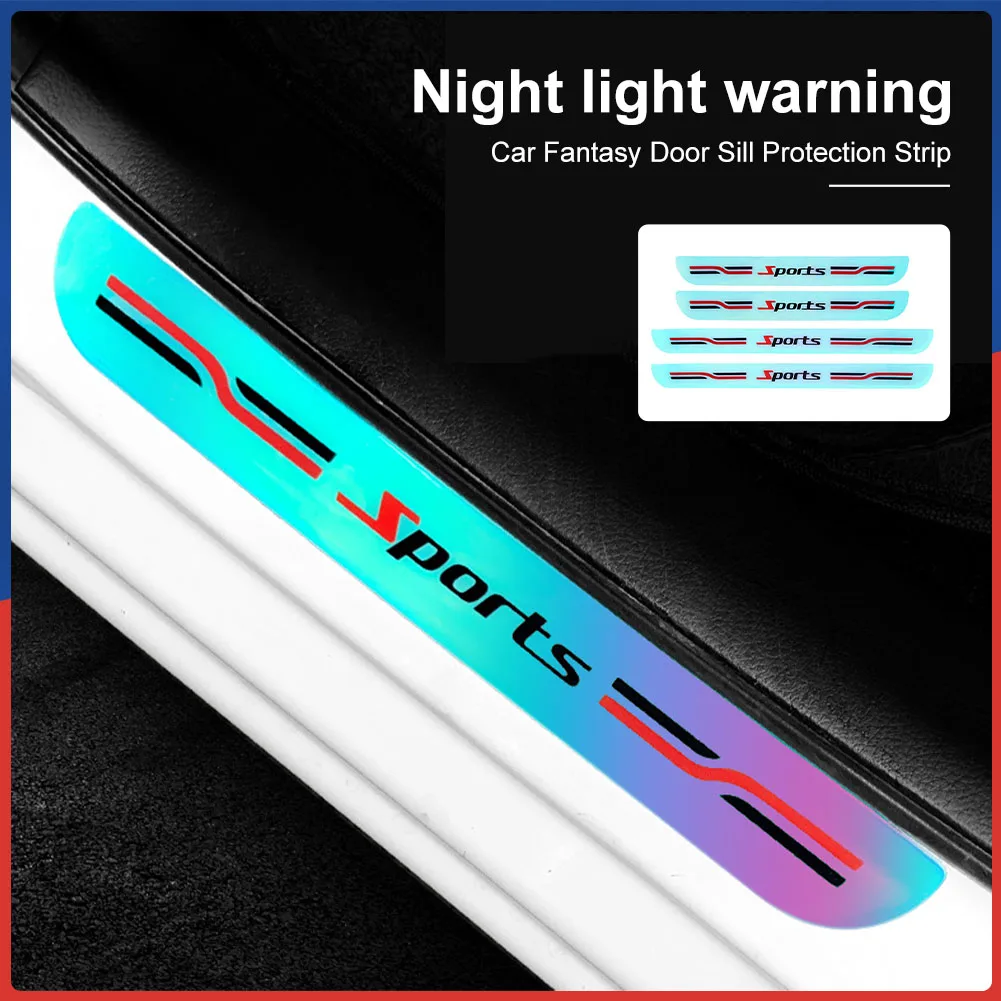 4pcs Car Door Sill Protector Strip Laser Luminous Auto Door Sill Side DIY Paste Protector For Car Universal Anti Scratch Cover
4pcs Car Door Sill Protector Strip Laser Luminous Auto Door Sill Side DIY Paste Protector For Car Universal Anti Scratch Cover