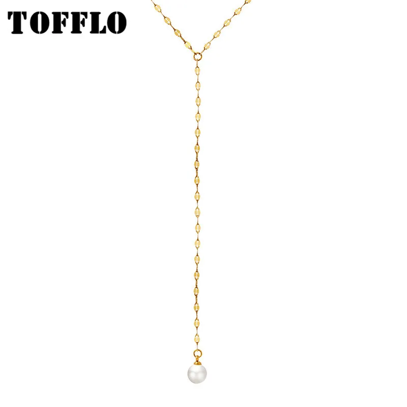 TOFFLO Stainless Steel Jewelry Pearl Pendant Necklace Fish Mouth Chain Long Tassel Fashion Sweater Chain BSP611
TOFFLO Stainless Steel Jewelry Pearl Pendant Necklace Fish Mouth Chain Long Tassel Fashion Sweater Chain BSP611
