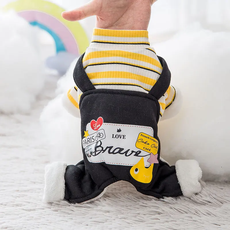 Dog Clothes Jeans Pet Clothing Thickened Four-legged Padded Coat Teddy Bicbear Small Autumn/winter Warm Overalls Cat
Dog Clothes Jeans Pet Clothing Thickened Four-legged Padded Coat Teddy Bicbear Small Autumn/winter Warm Overalls Cat
