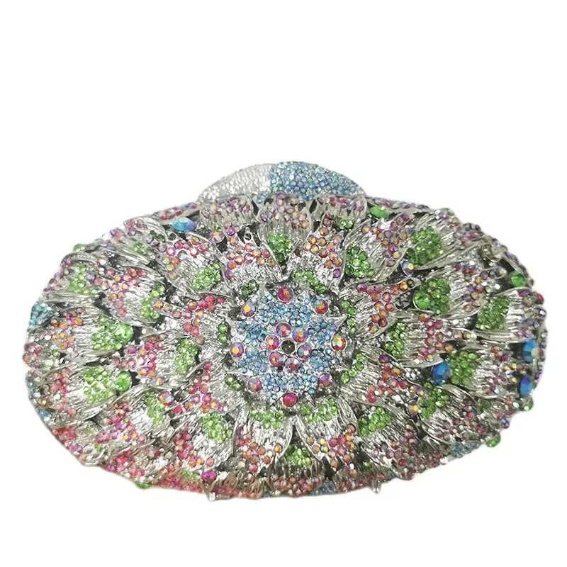 Green Diamond Silver Metal Evening Purses Flower Crystal Clutch Bag Women Oval Shape Rhinestone Party Prom Crossbody Handbags
Green Diamond Silver Metal Evening Purses Flower Crystal Clutch Bag Women Oval Shape Rhinestone Party Prom Crossbody Handbags