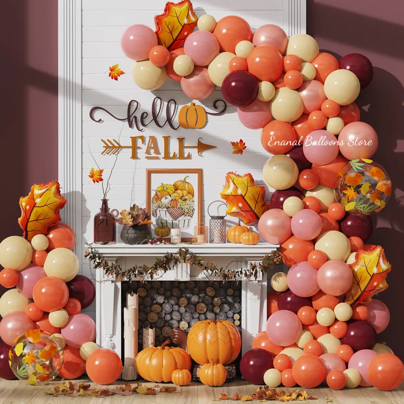 118 Pcs Fall Orange Burgundy Balloon Garland Kit Halloween Decoration Thanksgiving Wedding Birthday Party Decoration Baby Shower
118 Pcs Fall Orange Burgundy Balloon Garland Kit Halloween Decoration Thanksgiving Wedding Birthday Party Decoration Baby Shower