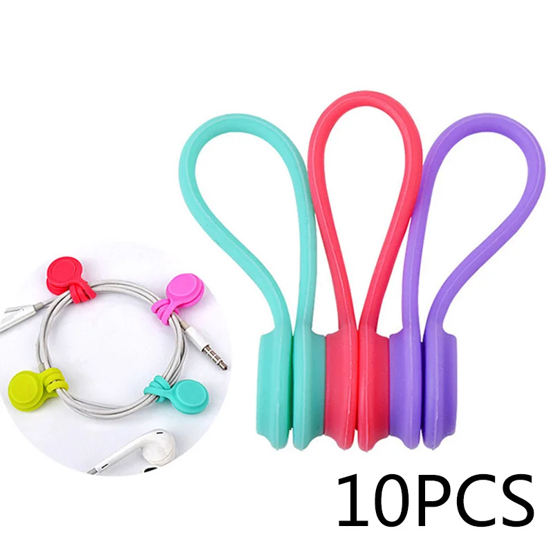 10X Cable Organizer Soft Silicone Magnetic Cable Winder Cord Earphone Storage Holder Clips Cable Winder For Earphone Data Cable
10X Cable Organizer Soft Silicone Magnetic Cable Winder Cord Earphone Storage Holder Clips Cable Winder For Earphone Data Cable