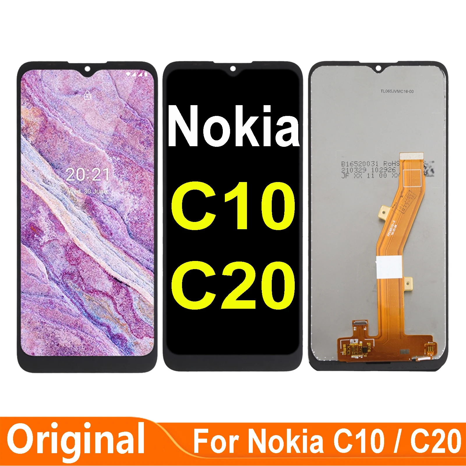

Original 6.52'' For Nokia C10 C20 TA-1342 TA-1339 TA-1348 TA-1352 TA-1356 LCD Display Touch Screen Digitizer Assembly