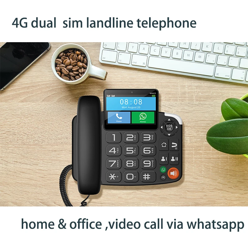 Smart LTE 4G Fixed Traditional Phone Wireless Landline Phone Android 9.0 with 4G SIM+TF card
Smart LTE 4G Fixed Traditional Phone Wireless Landline Phone Android 9.0 with 4G SIM+TF card