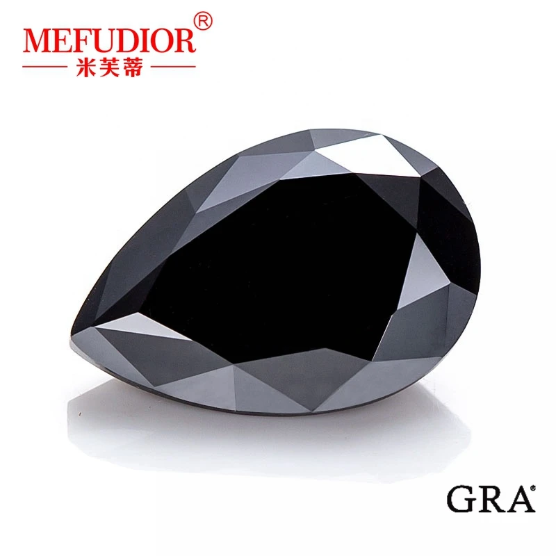 Pear Cut Fashion Black Color Moissanite Diamond Loose Gemstone Certificate Water Drop Shape Moissanit VVS1 Jewelry Gems Stone
Pear Cut Fashion Black Color Moissanite Diamond Loose Gemstone Certificate Water Drop Shape Moissanit VVS1 Jewelry Gems Stone