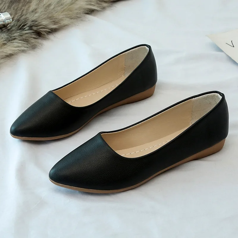 New Flat Women's Shoes Plain Soft Leather Soft Bottom Fashion Pointed Toe Shoes Flat Spring and Autumn Single Shoes Women
New Flat Women's Shoes Plain Soft Leather Soft Bottom Fashion Pointed Toe Shoes Flat Spring and Autumn Single Shoes Women