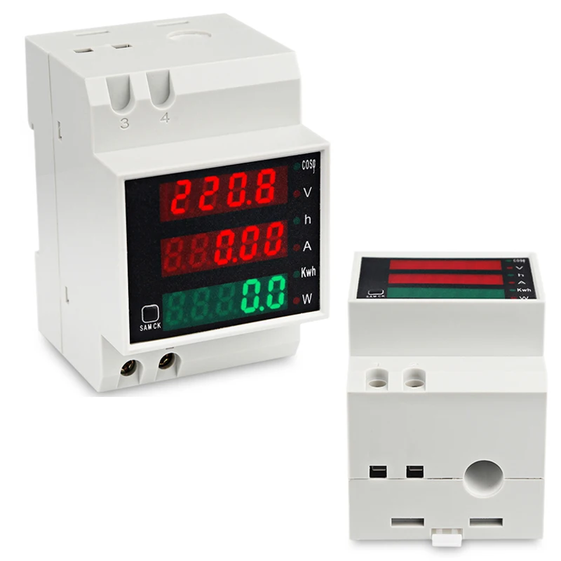 DIN-rail Multi-function LED Digital Meter 80-300V 0-100A Power Anaylzer Meter Energy Meter Voltage Current Meter Power Meter
DIN-rail Multi-function LED Digital Meter 80-300V 0-100A Power Anaylzer Meter Energy Meter Voltage Current Meter Power Meter