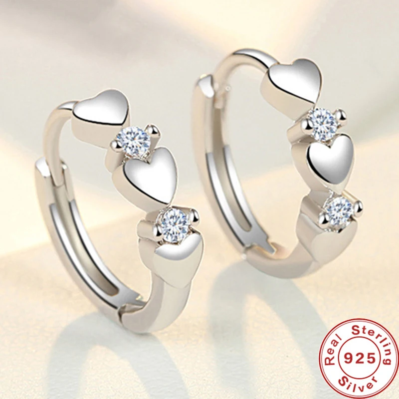 JINGLIN Fashion 925 Sterling Silver Earrings Heart Zircon Small Earrings For Women Jewelry Wedding Party Gifts
JINGLIN Fashion 925 Sterling Silver Earrings Heart Zircon Small Earrings For Women Jewelry Wedding Party Gifts