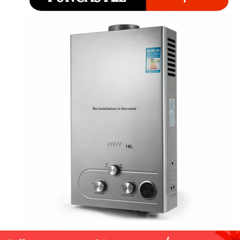 18L Gas LNG Hot Water Heater Shower Propane Tankless Instant Boiler Stainless Steel On-Demand Home Appliance Mini Instant Water
18L Gas LNG Hot Water Heater Shower Propane Tankless Instant Boiler Stainless Steel On-Demand Home Appliance Mini Instant Water