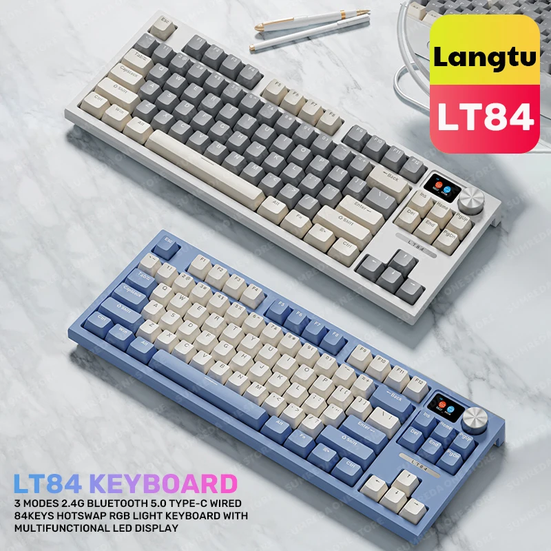 Механическая клавиатура Langtu LT84, Беспроводная игровая Проводная клавиатура с 84 клавишами, RGB, без ударов, с функцией горячей замены
Механическая клавиатура Langtu LT84, Беспроводная игровая Проводная клавиатура с 84 клавишами, RGB, без ударов, с функцией горячей замены