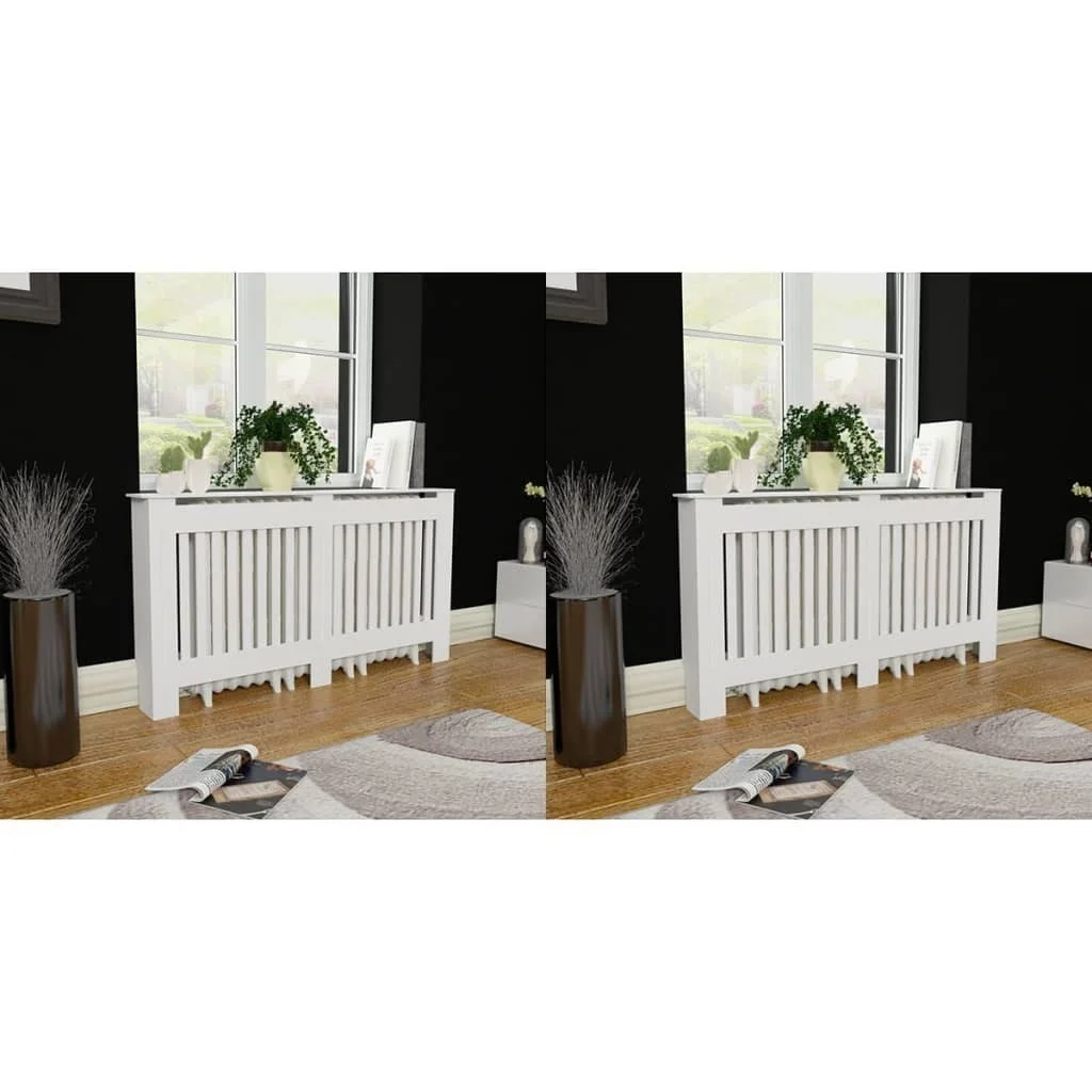 Radiator Covers 2 pcs White MDF 59.8" 
Radiator Covers 2 pcs White MDF 59.8"