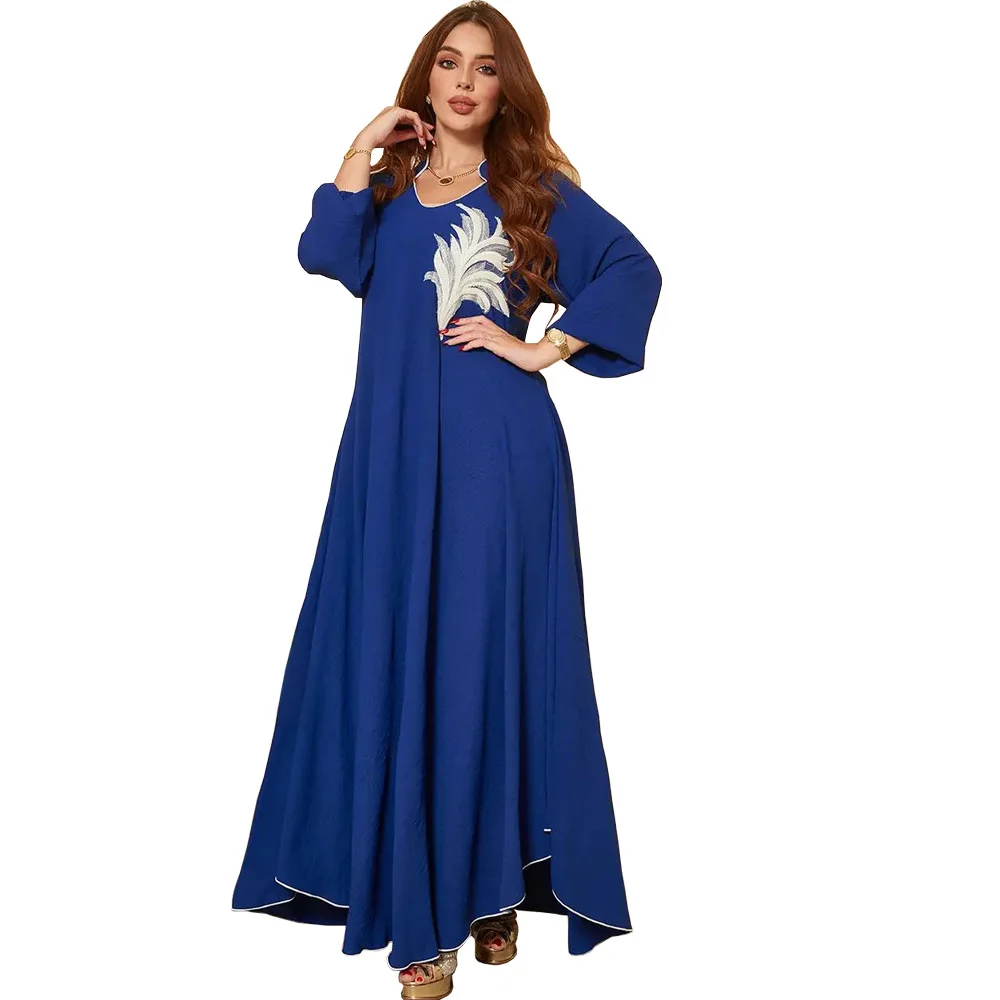 Abaya Muslim Women Saudi Arabia Dubai Caftan Dresses Women Stand Collar Applique Long Sleeve Muslim Dress
Abaya Muslim Women Saudi Arabia Dubai Caftan Dresses Women Stand Collar Applique Long Sleeve Muslim Dress