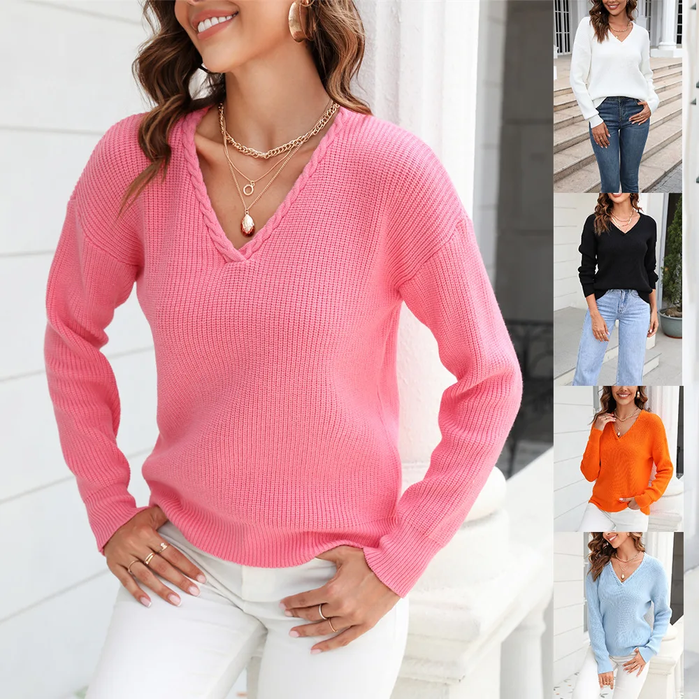 Autumn and Winter 2023 New Women's Fashion Popular V-Neck Fried Dough Twists Slim Fit Knitwear Pullover Sweater
Autumn and Winter 2023 New Women's Fashion Popular V-Neck Fried Dough Twists Slim Fit Knitwear Pullover Sweater