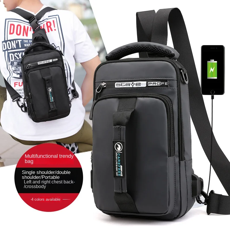New men's chest bag charging usb interface chest bag multi-functional shoulder bag backpack
New men's chest bag charging usb interface chest bag multi-functional shoulder bag backpack