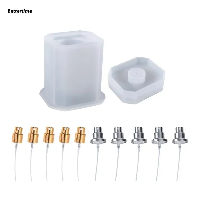 B36D DIY Pump Bottle Resin Casting Molds with Spray Heads for Perfume Cosmetic Liquid
B36D DIY Pump Bottle Resin Casting Molds with Spray Heads for Perfume Cosmetic Liquid