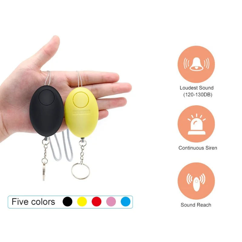 Self Defense Women Alarm 120dB Egg Shape Girl Security Protect Alert Personal Safety Scream Loud Keychain Emergency Alarm
Self Defense Women Alarm 120dB Egg Shape Girl Security Protect Alert Personal Safety Scream Loud Keychain Emergency Alarm