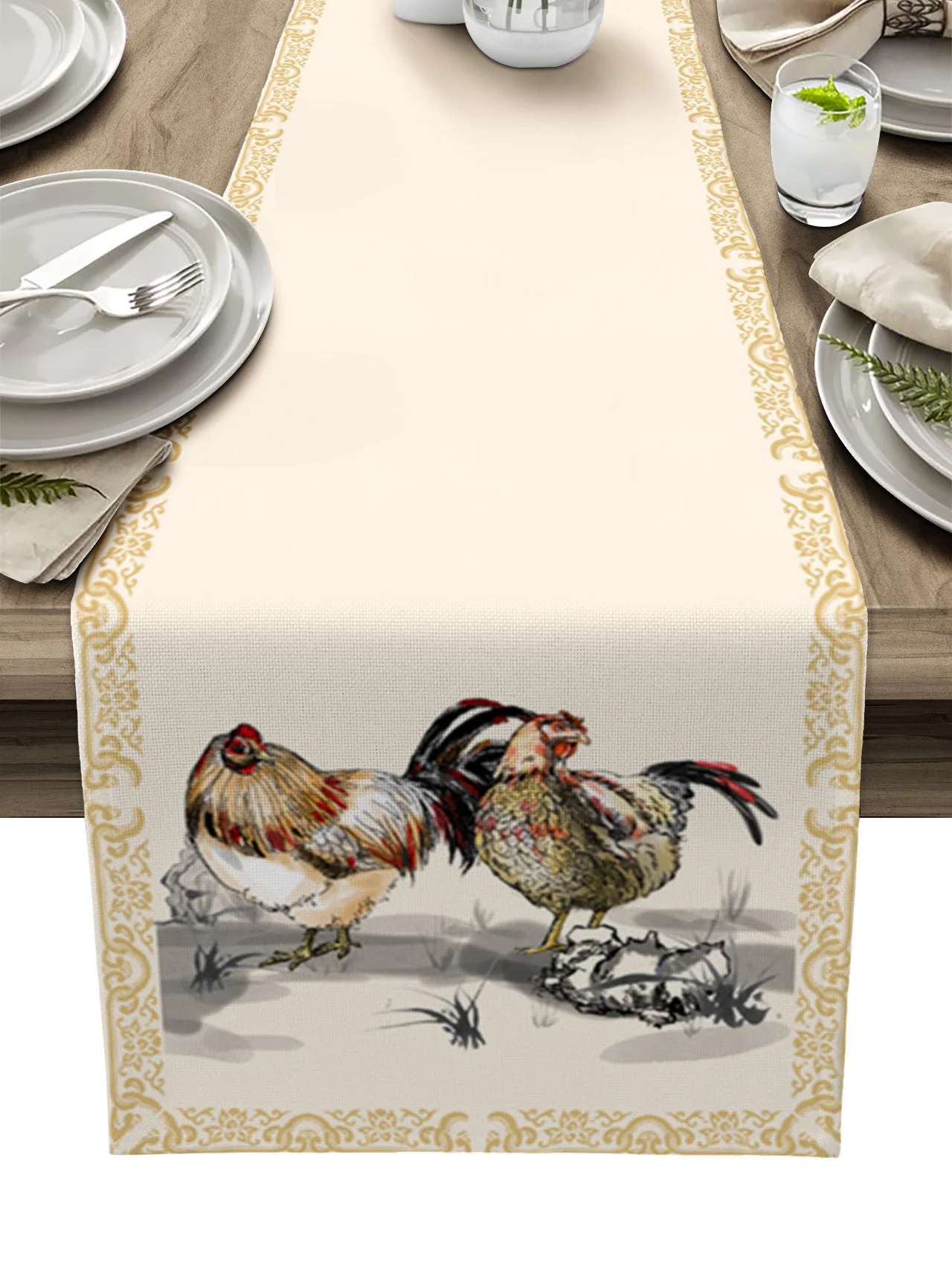Ink Painting Animal Chicken Table Runner luxury Kitchen Dinner Table Cover Wedding Party Decor Cotton Linen Tablecloth
Ink Painting Animal Chicken Table Runner luxury Kitchen Dinner Table Cover Wedding Party Decor Cotton Linen Tablecloth