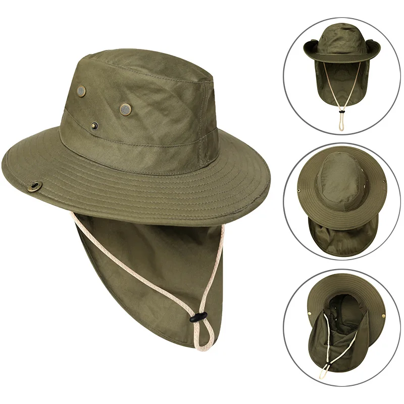 Men Summer Sunshade Hat Outdoor Fishing Hiking Safari Cap Women Breathable Sun Hat Neck Protection Visor Summer Bucket Hat
Men Summer Sunshade Hat Outdoor Fishing Hiking Safari Cap Women Breathable Sun Hat Neck Protection Visor Summer Bucket Hat