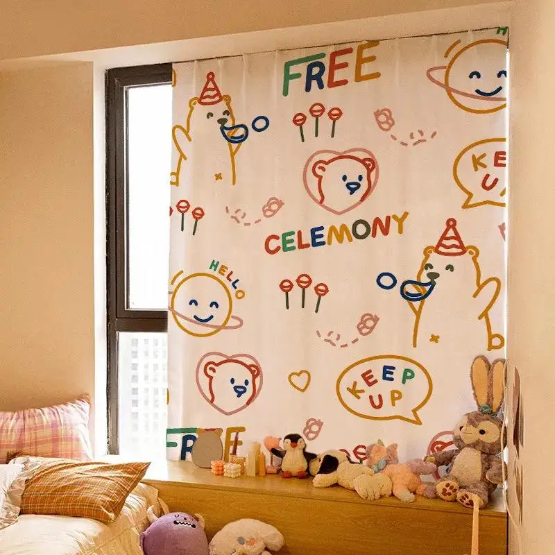 Cartoon Printed Curtains Velcro Curtains Punch-free Blackout Window Curtain Self-adhesive Drapes for Home & Bedroom Decor TJ7060
Cartoon Printed Curtains Velcro Curtains Punch-free Blackout Window Curtain Self-adhesive Drapes for Home & Bedroom Decor TJ7060